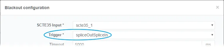 EL encoding metadata cfig blackout splice cut