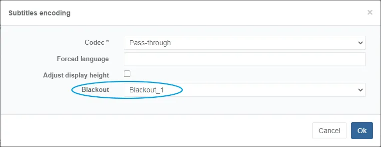 EL encoding subtitle blackout