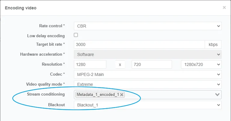 EL encoding video blackout