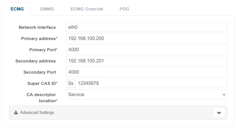 Mux Scrambling Tab scrambling vendors ECMG