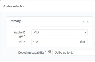 el cfig input audio cuetone