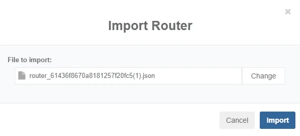 import router json