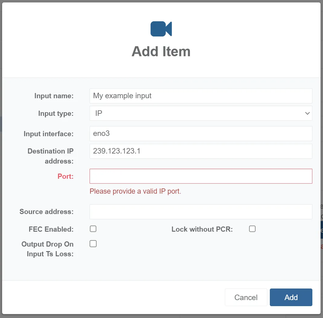 mux input content add