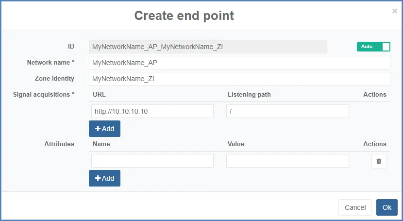 EndPoint configuration