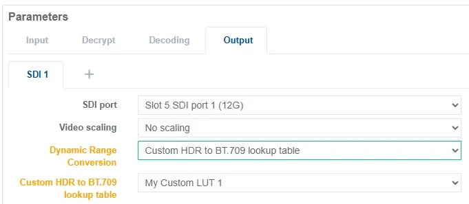 receiver decoding video hdr to sdr