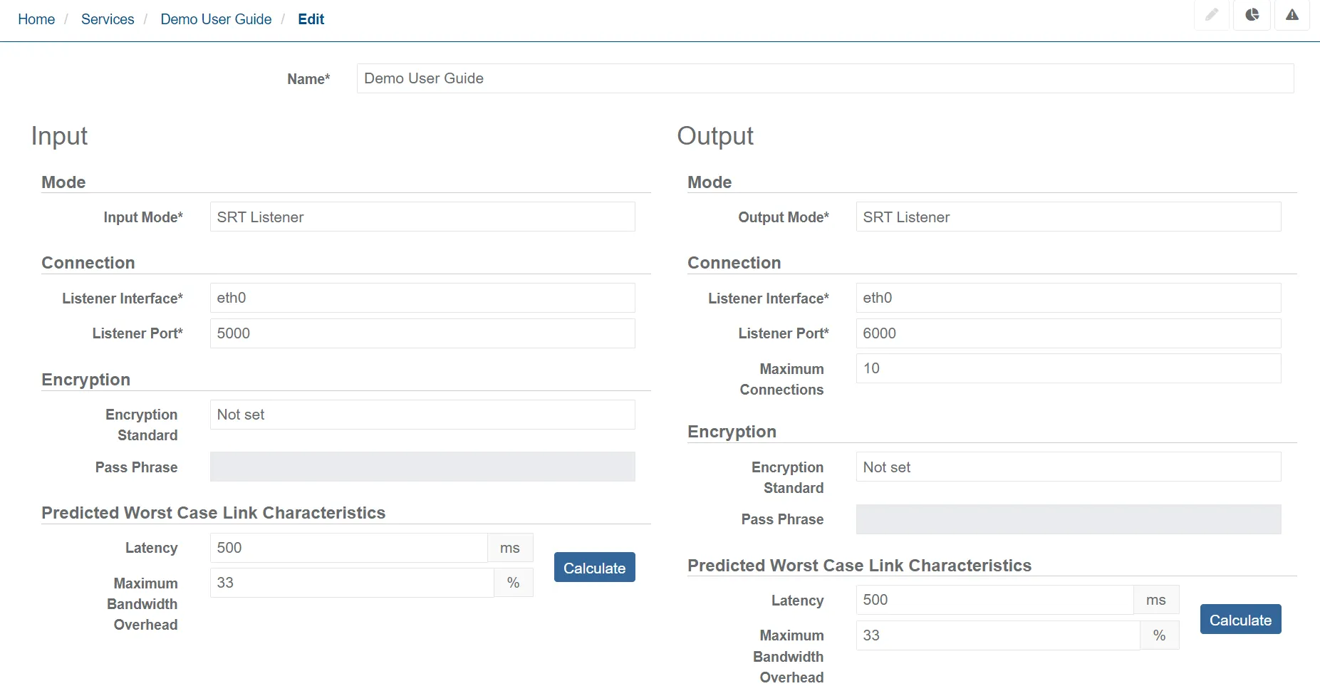 rt config srt listener