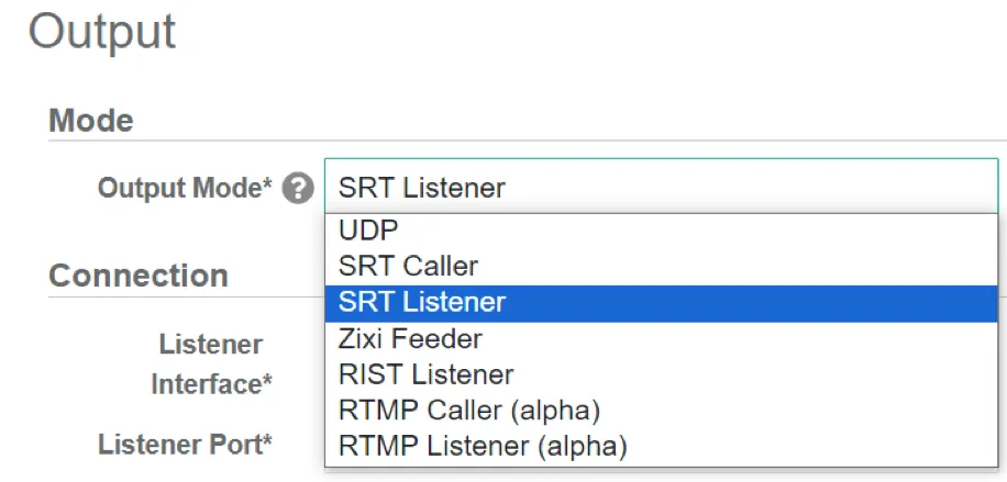 rt select output