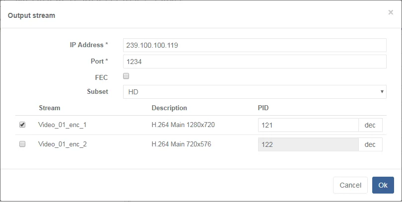 screen output parameters blank mfvp el