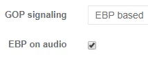 screen output parameters ebp on audio box mfvp el