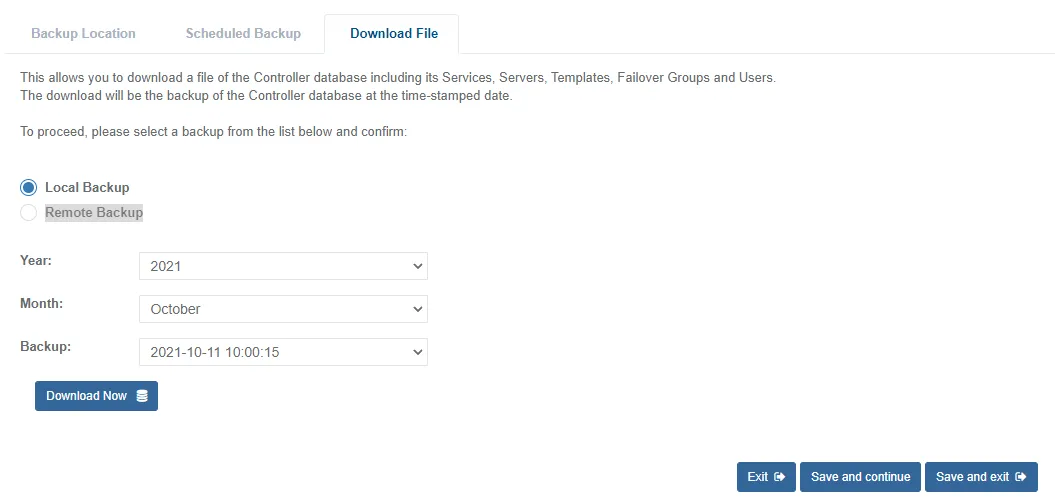 view download file db remote mfvp controller