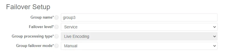 view failover setup group settings mfvp
