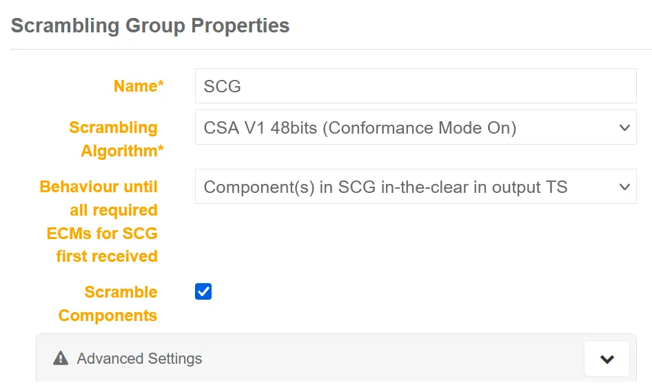 view scrambling groups configuration sp