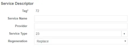 view service descriptor sp