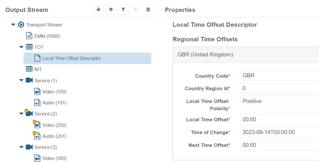 view tot descriptor local time offset ts sp