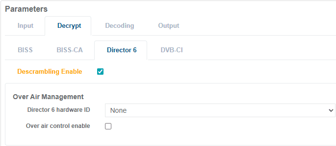Enable descrambling for Decoding