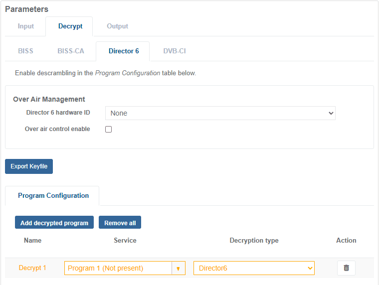 Enable descrambling for TS Passthrough