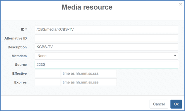 Media configuration