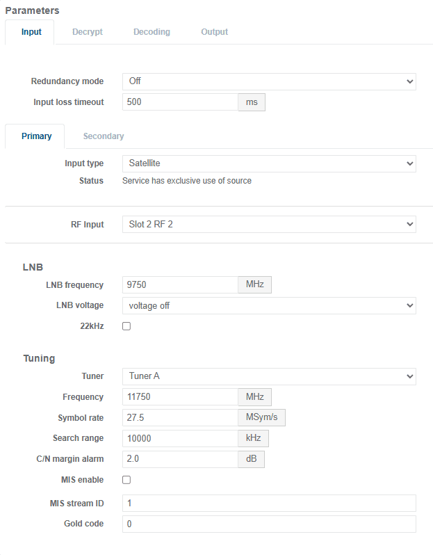 view parameters satellite input cp