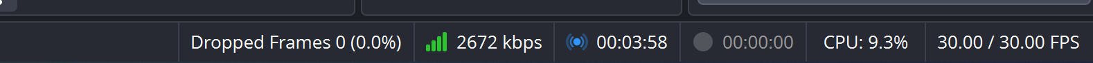 OBS status bar example