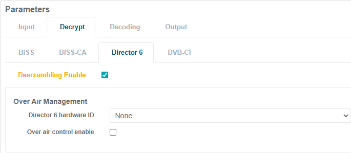 Enable descrambling for Decoding