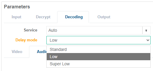 view Delay mode setting