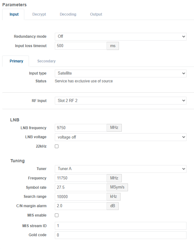 view parameters satellite input cp