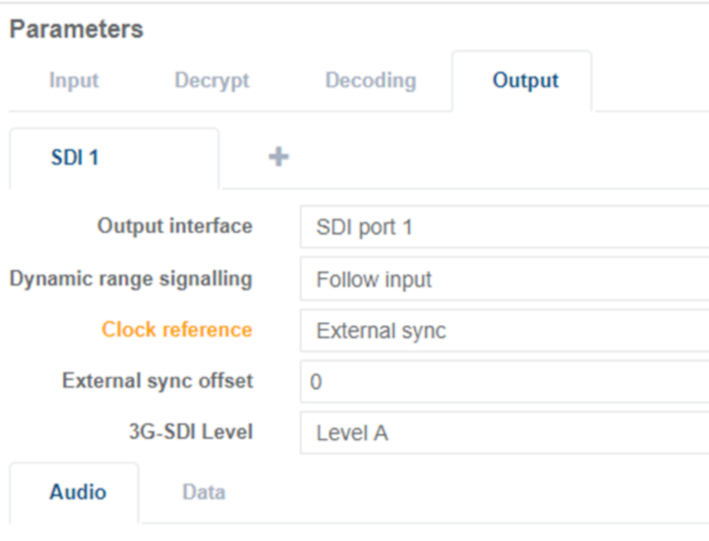 view sG SDI level cp RX1